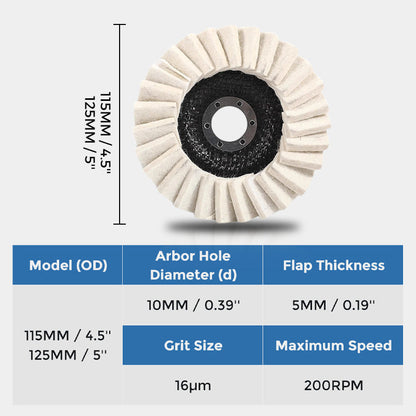 🔥LAST DAY -BUY 1 GET 1 FREE🔥✨ Achieve A Mirror Finish –Wool Felt Flap Polishing Disc