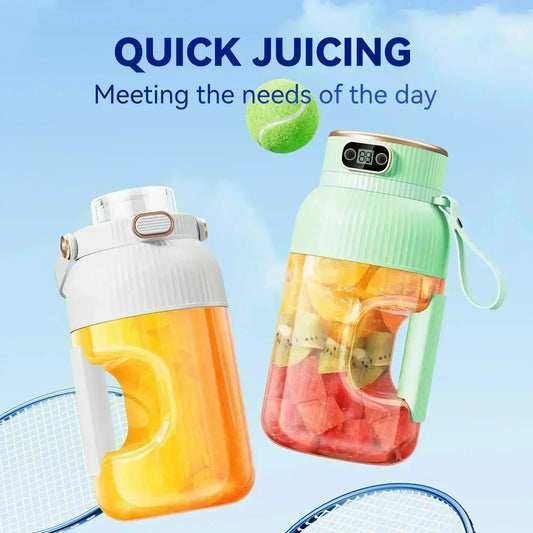 2-in-1 Juicer Cup 🍹 Drink Directly After Juicing. Large Capacity, Digital Screen, Multi-blade Design. Portable And A Must-have For The Gym And Outdoors 🏋️