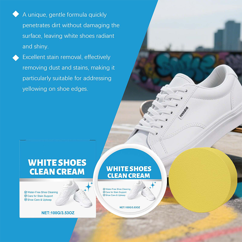 ⏳Limited-time Special Price🧼No-Wash Shoe & Leather Cleaner Cream - Stain Remover With Sponge