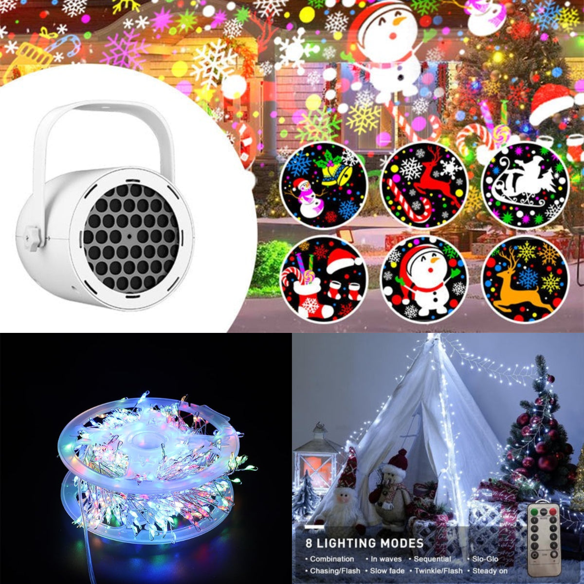 🎄🎁Christmas Hot Sale 50% OFF🎅16-Pattern USB Christmas Projector Light
