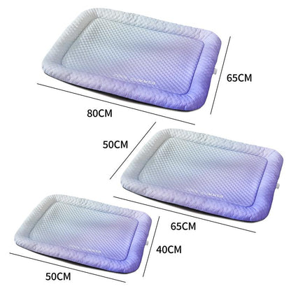 🎁Last Day Promotion 60% OFF🔥Pet Cooling Mat for Dogs & Cats 🐾  Naturally Cool Ice-Silk Pad • Breathable, Washable & Soft 🌿  For Floors, Sofas & Car Travel • Multiple Sizes • Gradient Colours ☀️🐶🐱