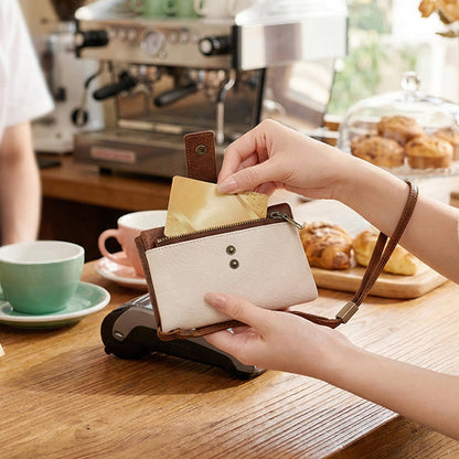 Women's Retro Style RFID Blocking Tri-fold Wallet