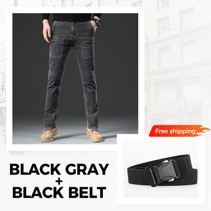 🔥 Men’s Slim Fit Jeans with 6 Functional Pockets – Style Meets Utility!