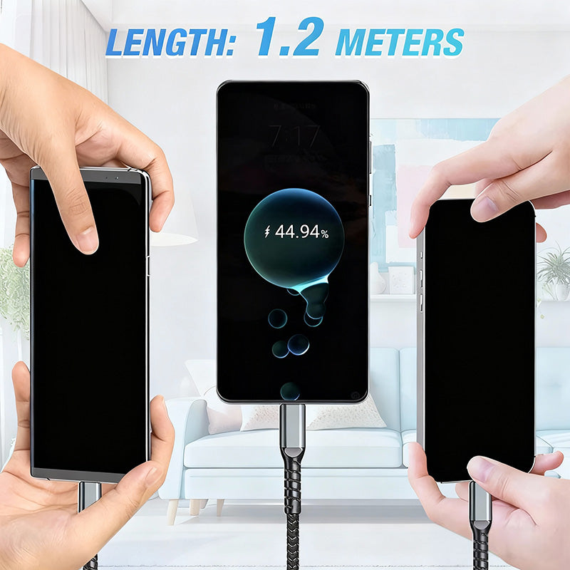 Transparent Luminous 3-in-1 Fast Charging Cable