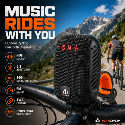🚴‍♂️🎵 Waterproof Bike Bluetooth Speaker – IPX5, TWS stereo, hands‑free calls. Secure mount, 70m range. Ride with beats! 🔊✨