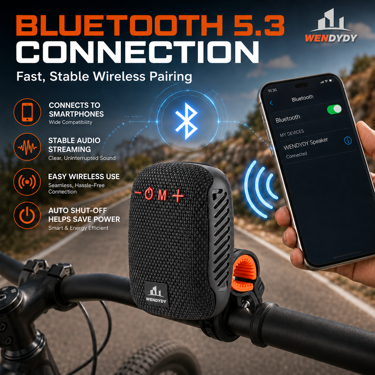 🚴‍♂️🎵 Waterproof Bike Bluetooth Speaker – IPX5, TWS stereo, hands‑free calls. Secure mount, 70m range. Ride with beats! 🔊✨