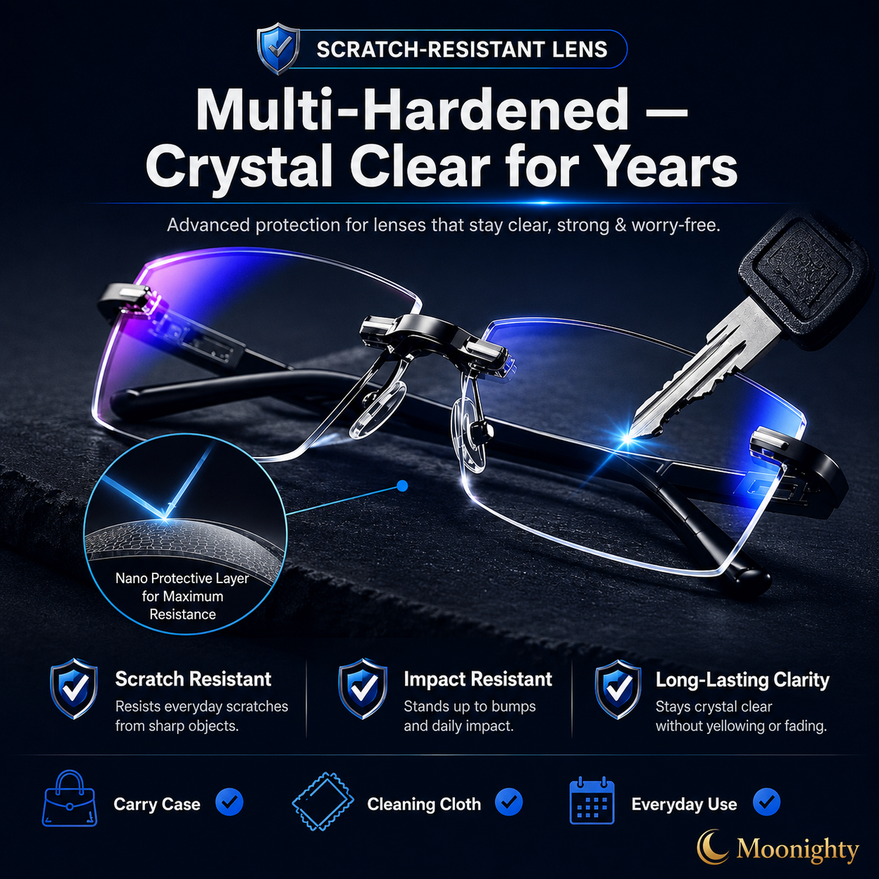 😍Buy 1 Get 1 Free 👓 Crystal Clear Reading Glasses – Lightweight Frameless Design with Premium Diamond-Cut Finish ✨