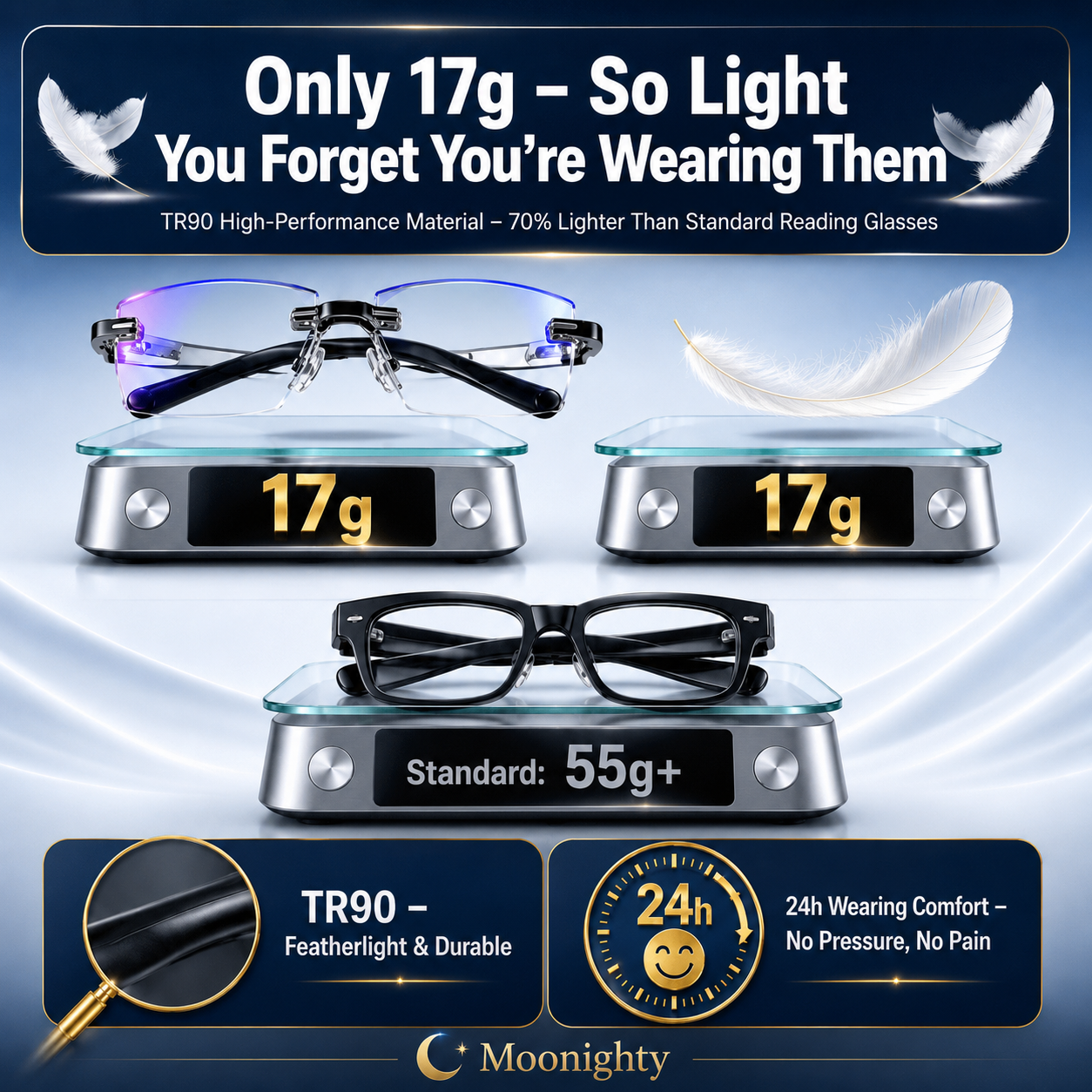 😍Buy 1 Get 1 Free 👓 Crystal Clear Reading Glasses – Lightweight Frameless Design with Premium Diamond-Cut Finish ✨