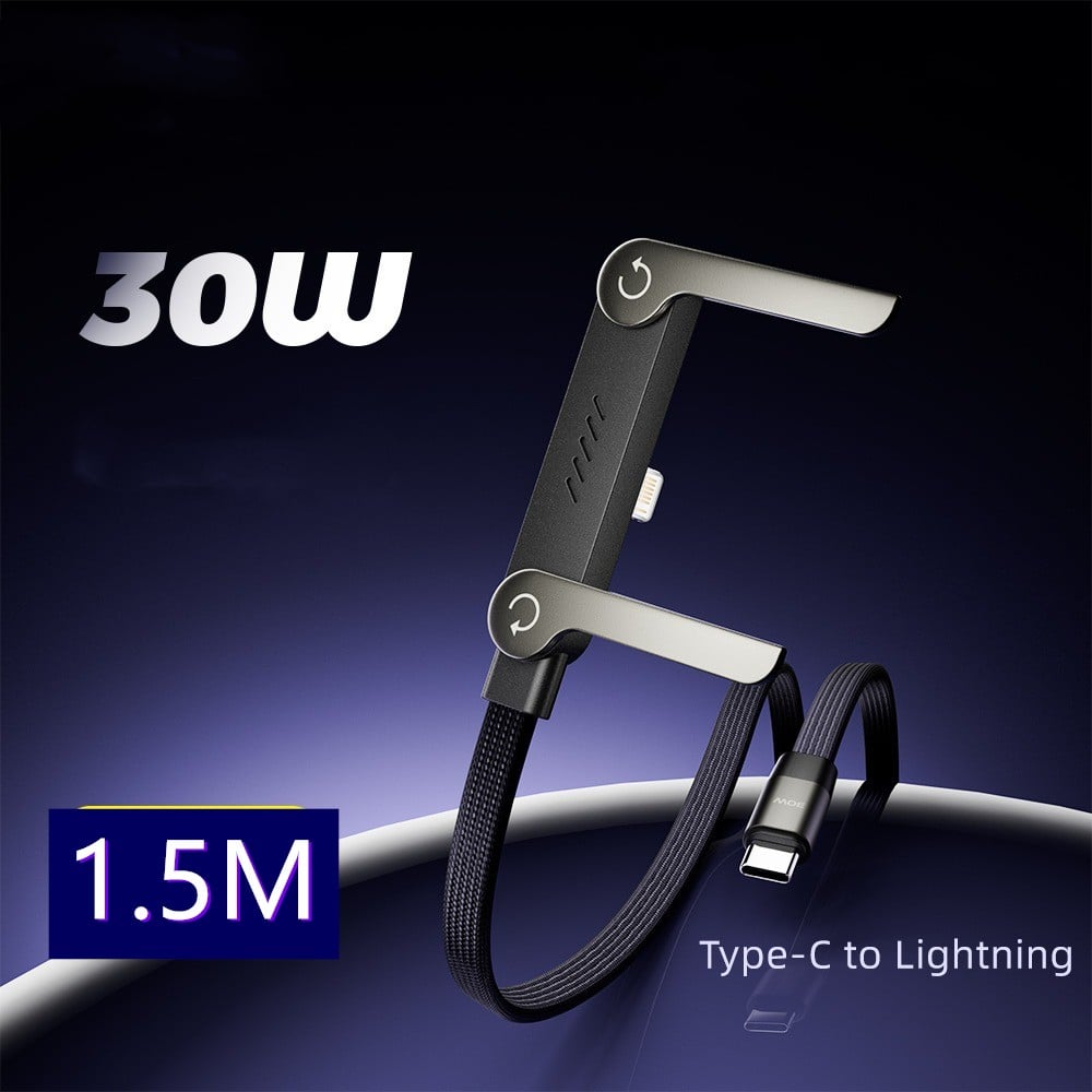 ⏳Limited-time 67% off 🧶2-in-1 ⚡️240w super fast charging📱Invisible Holder Charger Cable with Stand