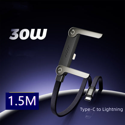 ⏳Limited-time 67% off 🧶2-in-1 ⚡️240w super fast charging📱Invisible Holder Charger Cable with Stand