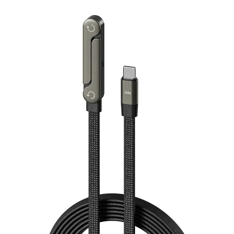 ⏳Limited-time 67% off 🧶2-in-1 ⚡️240w super fast charging📱Invisible Holder Charger Cable with Stand