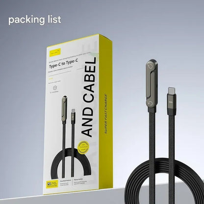 ⏳Limited-time 67% off 🧶2-in-1 ⚡️240w super fast charging📱Invisible Holder Charger Cable with Stand