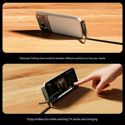 ⏳Limited-time 67% off 🧶2-in-1 ⚡️240w super fast charging📱Invisible Holder Charger Cable with Stand
