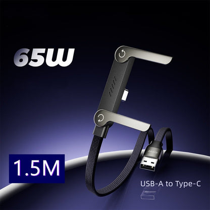 ⏳Limited-time 67% off 🧶2-in-1 ⚡️240w super fast charging📱Invisible Holder Charger Cable with Stand
