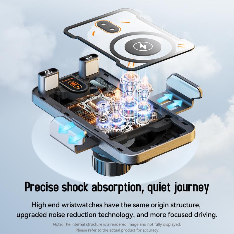 🔥HOT SALE 53% OFF🎁⚡Over 50K Sold! 📱Smart 2-in-1 Car Rotating Mobile Phone Holder & Wireless Charger⚡