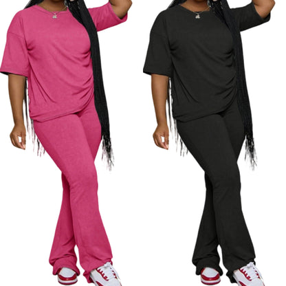 💥✨Limited-time 50% Off Special Offer - Women's Short Sleeve Top and Long Pants Set