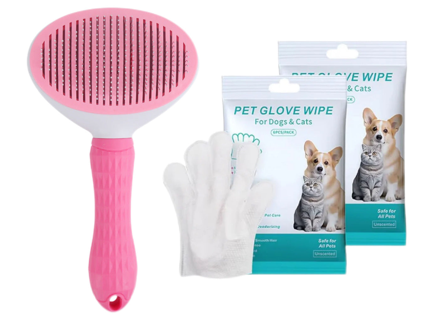 🧹Self-Cleaning Slicker Brush for Dogs & Cats 🐶Say Goodbye To Pet Hair Chaos 🐾✨