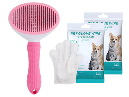 🧹Self-Cleaning Slicker Brush for Dogs & Cats 🐶Say Goodbye To Pet Hair Chaos 🐾✨