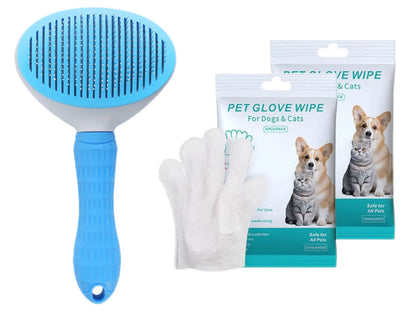 🧹Self-Cleaning Slicker Brush for Dogs & Cats 🐶Say Goodbye To Pet Hair Chaos 🐾✨