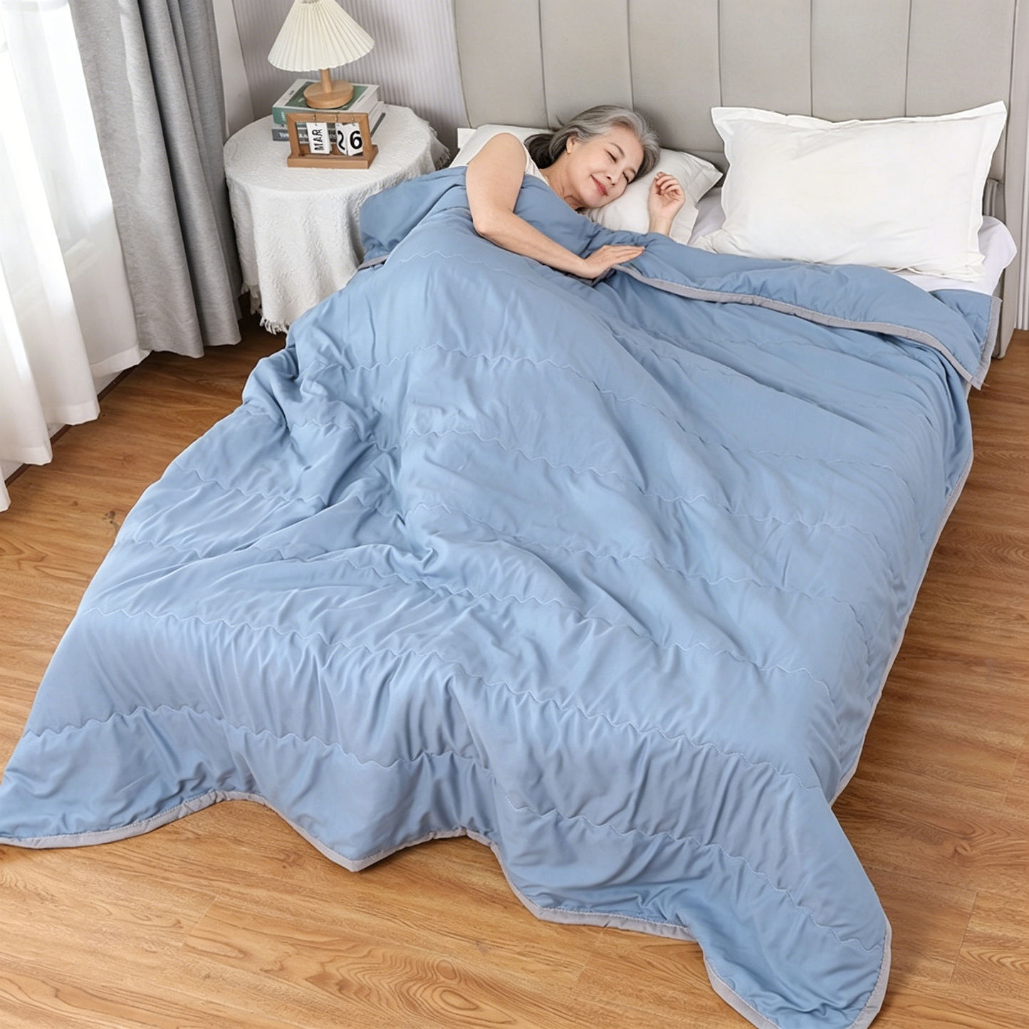 🛏️Breathable Lightweight Summer Comforter – Cooling Duvet for Hot Sleepers ❄️✨