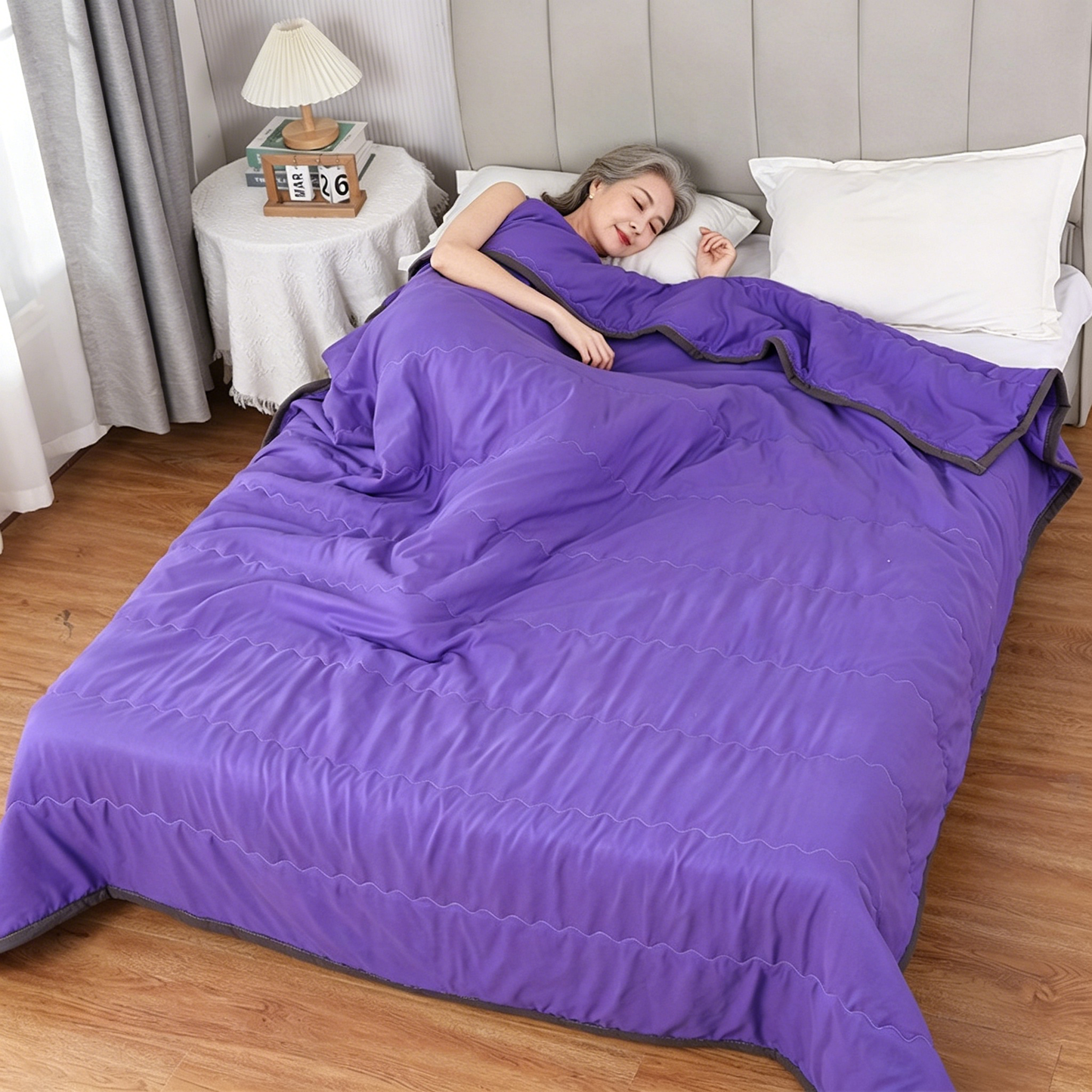 🛏️Breathable Lightweight Summer Comforter – Cooling Duvet for Hot Sleepers ❄️✨