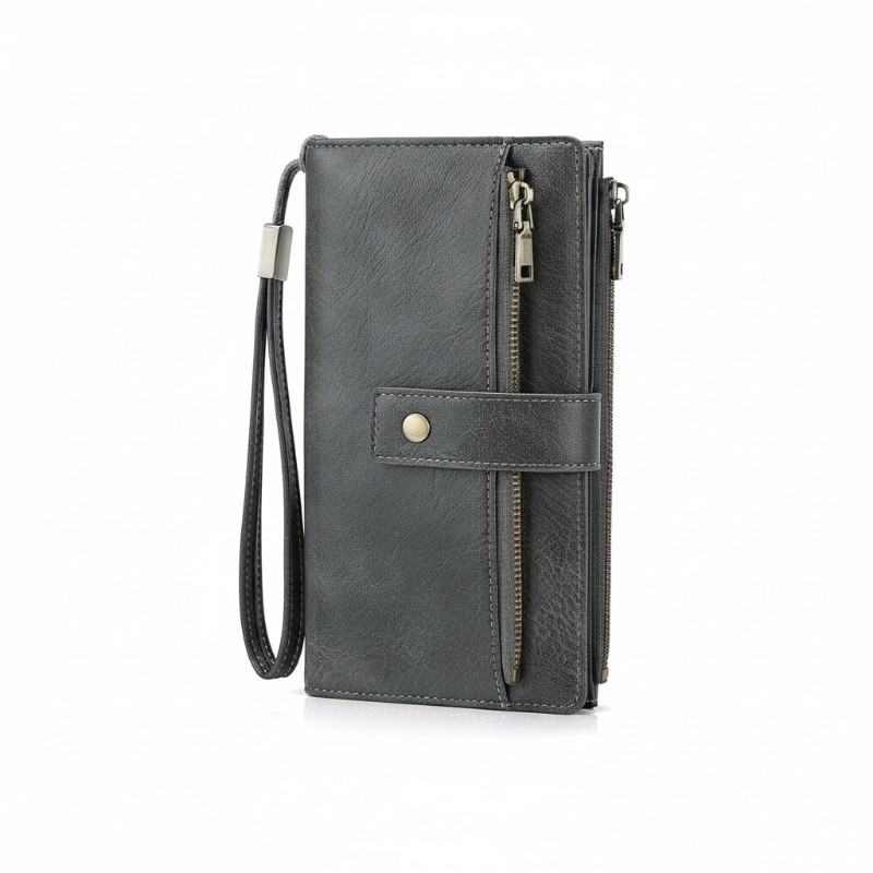 Women's Retro Style RFID Blocking Tri-fold Wallet