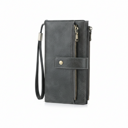 Women's Retro Style RFID Blocking Tri-fold Wallet