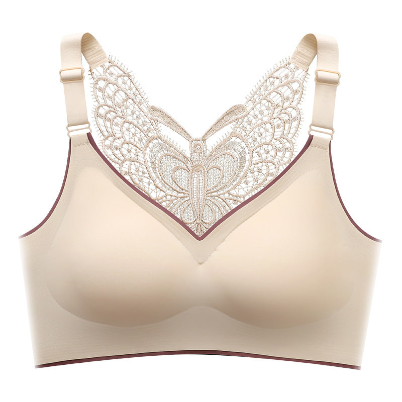 🎁Hot Sale 55% OFF⏳Butterfly Embroidery Wirefree Bra – Wire-Free Lift & All-Day Support ✨