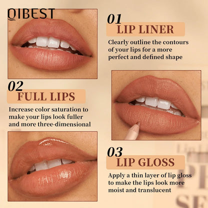 🔥Heiße Angebote – 12-Farben Matter Lippenstift & Lipliner Set (Holzummantelt) – Für perfekt definierte Lippen für jeden Look ✨