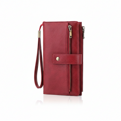Women's Retro Style RFID Blocking Tri-fold Wallet