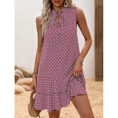 🎉Last Day Promotion 70% OFF💃Women's Geometric Print Bow Dress