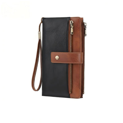 Women's Retro Style RFID Blocking Tri-fold Wallet