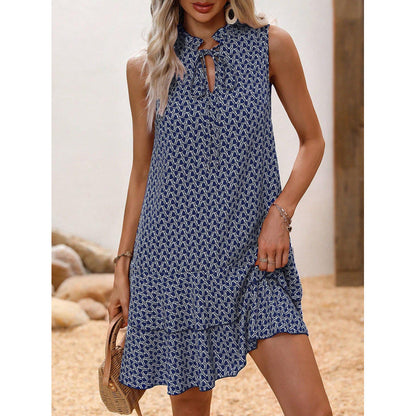 🎉Last Day Promotion 70% OFF💃Women's Geometric Print Bow Dress