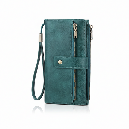 Women's Retro Style RFID Blocking Tri-fold Wallet