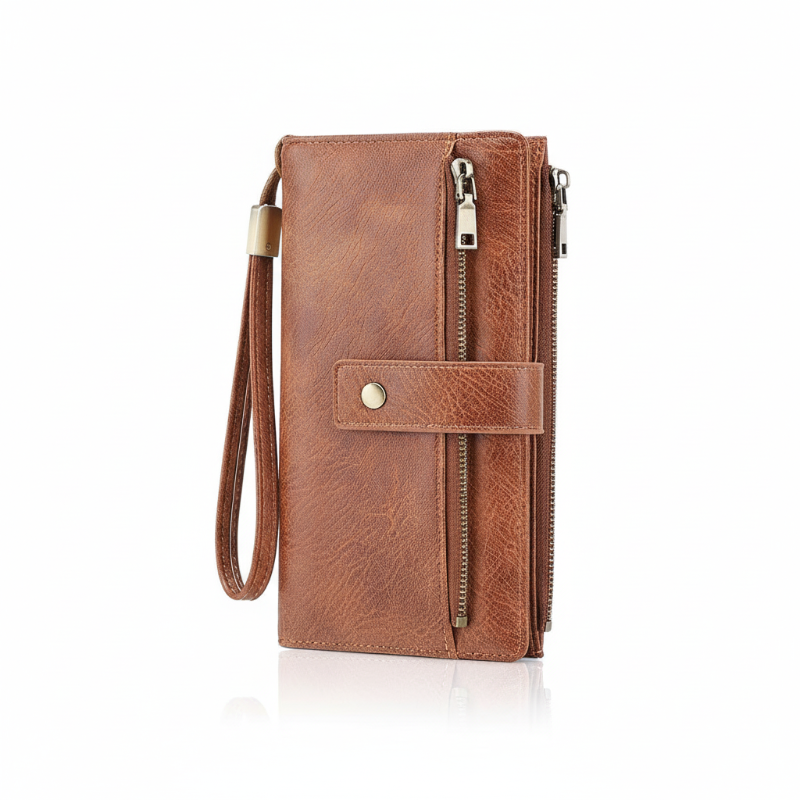 Women's Retro Style RFID Blocking Tri-fold Wallet