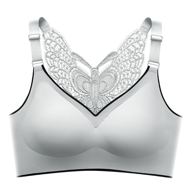 🎁Hot Sale 55% OFF⏳Butterfly Embroidery Wirefree Bra – Wire-Free Lift & All-Day Support ✨
