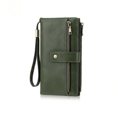 Women's Retro Style RFID Blocking Tri-fold Wallet