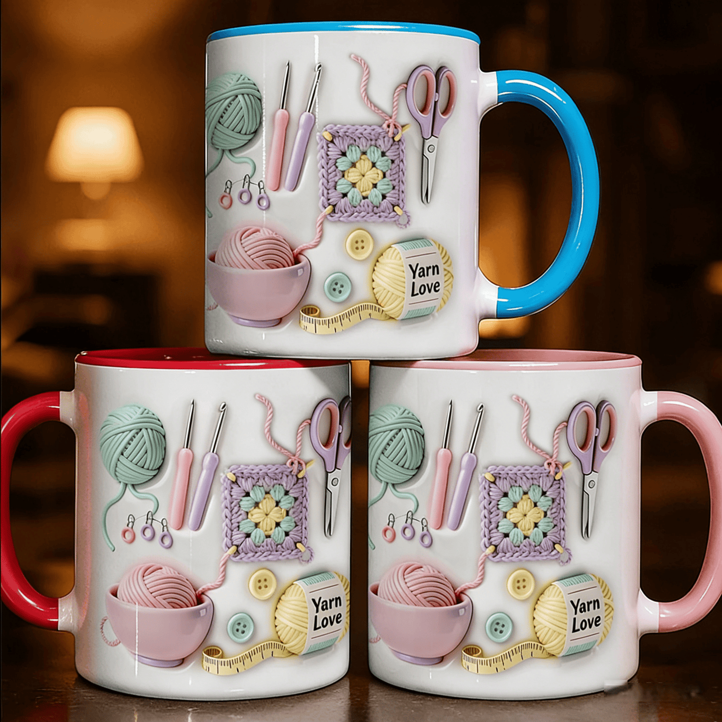 🔥LAST DAY SALE 50% OFF!!🏆Flash Sale⚡ 50K+ SOLD! Almost Gone💥Yarn Love Mug, Gift For Crafters And Creative Souls
