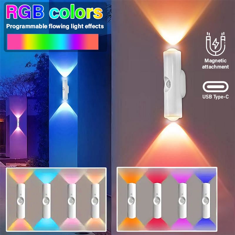 🎁LETZTE WOCHE SONDERPREIS 6,8 £!!⏳Wiederaufladbare intelligente LED-Bewegungssensor-Umgebungslicht