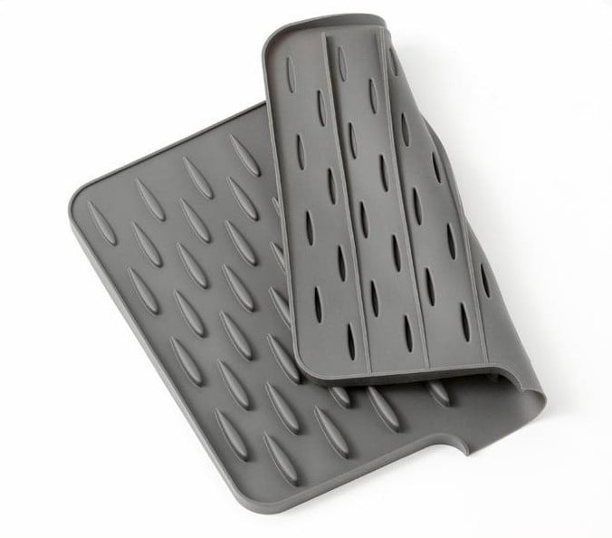 🍽️ 60% OFF NOW! ✨ No-Spill Silicone Worktop Saver - Heat-Resistant & Non-Slip Drying Mat with Drainage Groove 💧🧽