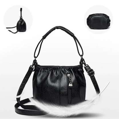 🔥🎁New arrival 50% OFF💥🔥Casual Pleated Bucket Soft Leather Handbag Shoulder Bag