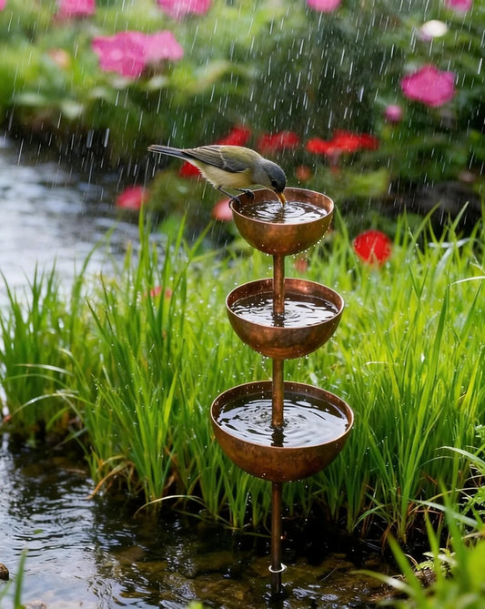 🐦LAST DAY SALE 50% OFF⚡ Rain Catcher - Plant Support 🌧️Metal Garden Ornament