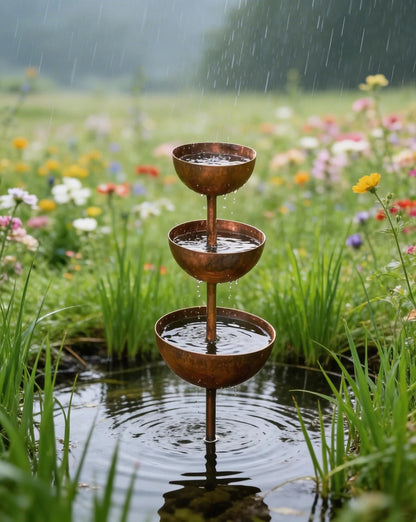 🐦LAST DAY SALE 50% OFF⚡ Rain Catcher - Plant Support 🌧️Metal Garden Ornament
