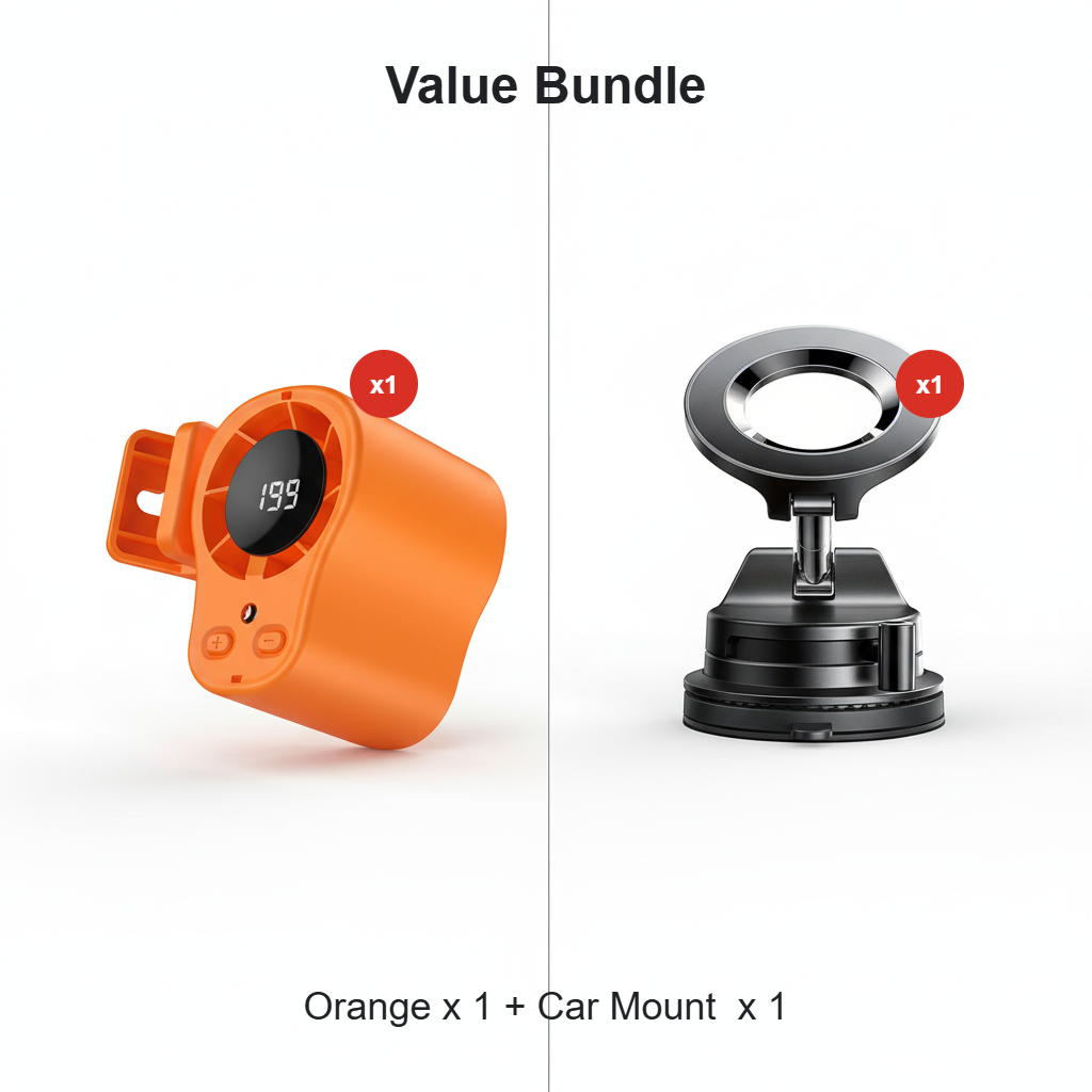 🔥HOT SALE 50% OFF🔥Hands-Free Personal Cooling Fan with LED Display🚗❄️Small fan. Big difference 😍
