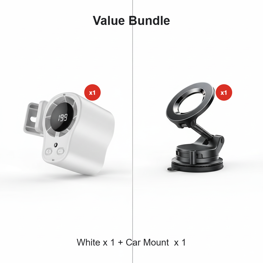 🔥HOT SALE 50% OFF🔥Hands-Free Personal Cooling Fan with LED Display🚗❄️Small fan. Big difference 😍