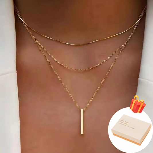 Elegant Multi Layered Necklace with Delicate Pendant🎁