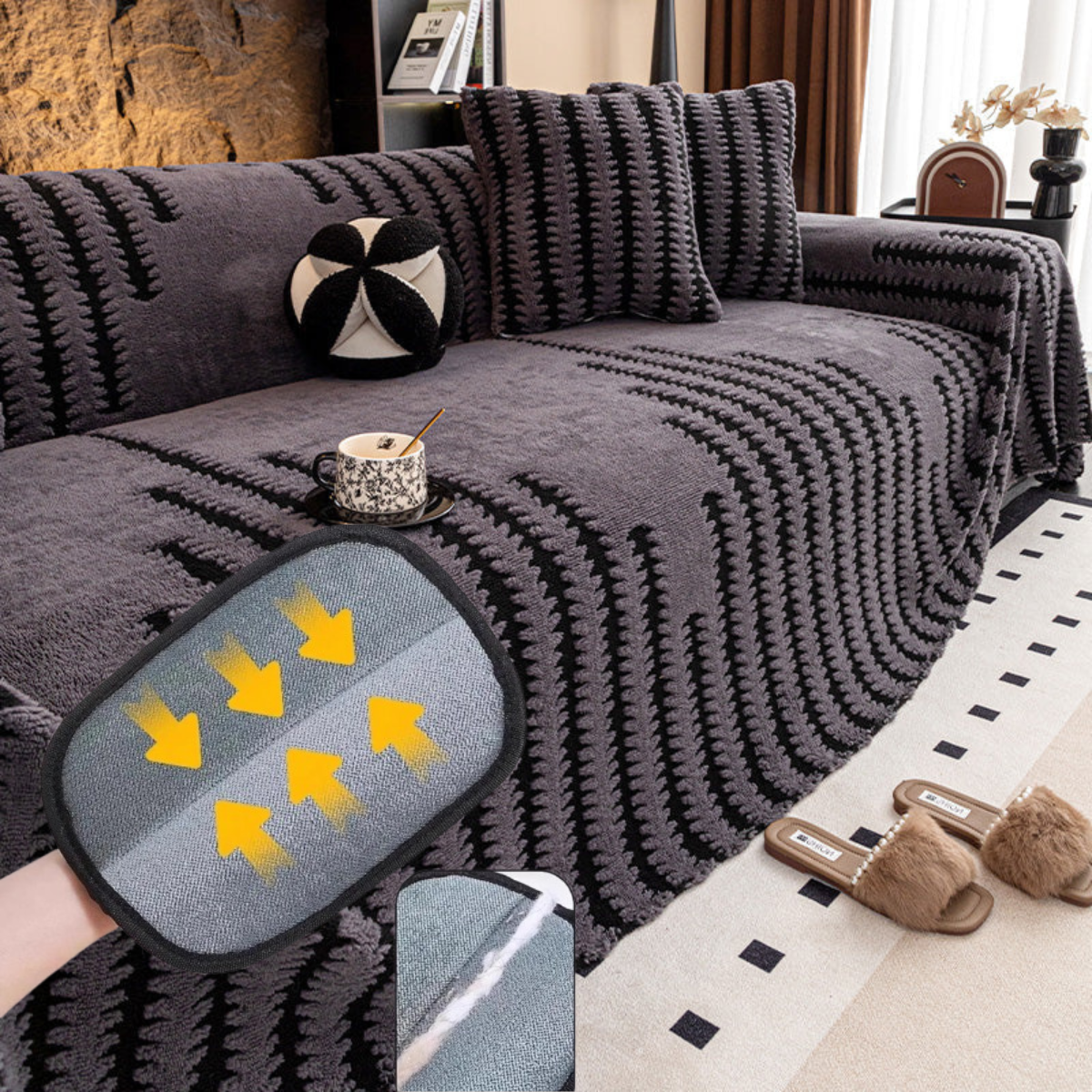 ⚡30K+ SOLD! ⚡Soft Plush Non-Slip Couch Cover