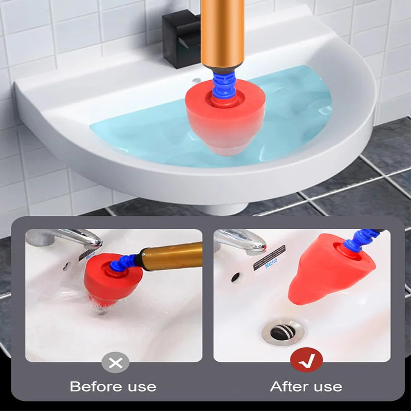 🚽High Pressure Toilet Plunger: Instant Unclogging, No Mess 💪