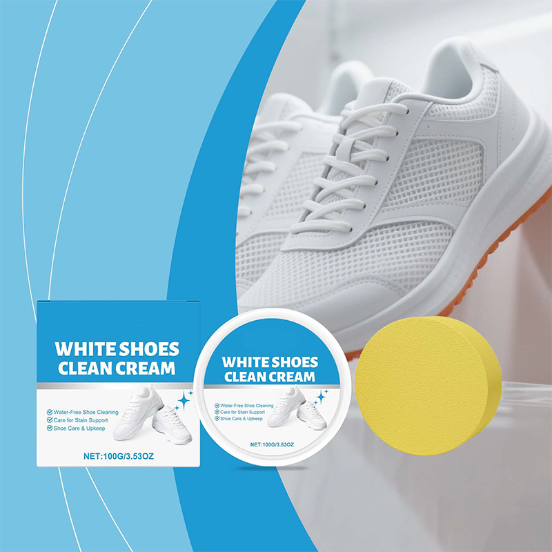 ⏳Limited-time Special Price🧼No-Wash Shoe & Leather Cleaner Cream - Stain Remover With Sponge