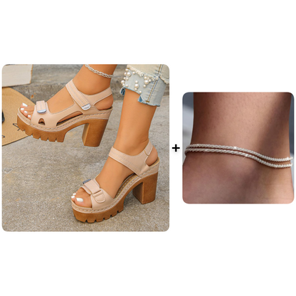 🏖️Women's Summer Platform One-Strap Sandals – Comfortable, Lightweight & Perfect for Beach or Daily Wear☀️